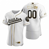 Oakland Athletics Customized Nike White Stitched MLB Flex Base Golden Edition Jersey,baseball caps,new era cap wholesale,wholesale hats
